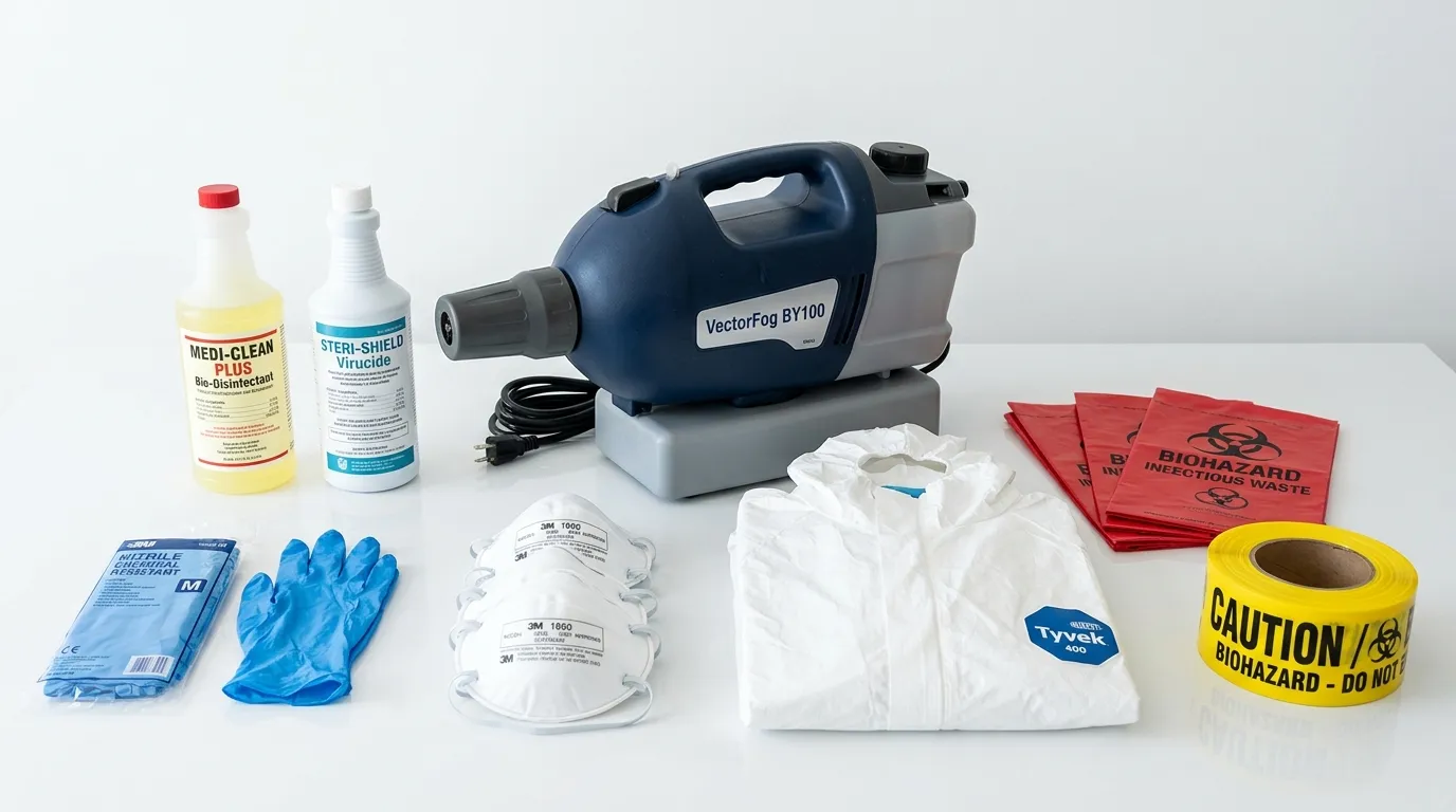 Professional biohazard remediation crew working in South Daytona